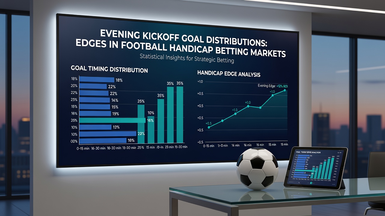 Football statistics charts showing goal distributions and handicap lines