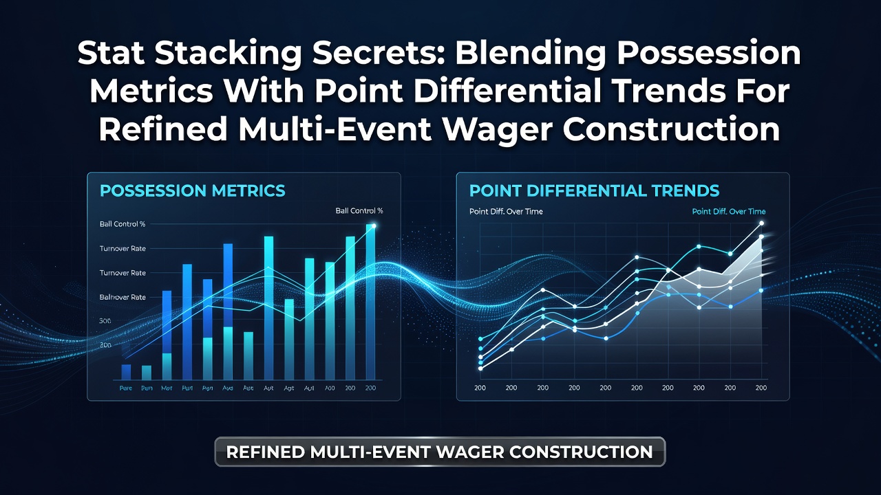 Visualization of possession metrics overlaid with point differential trends across multiple sports events